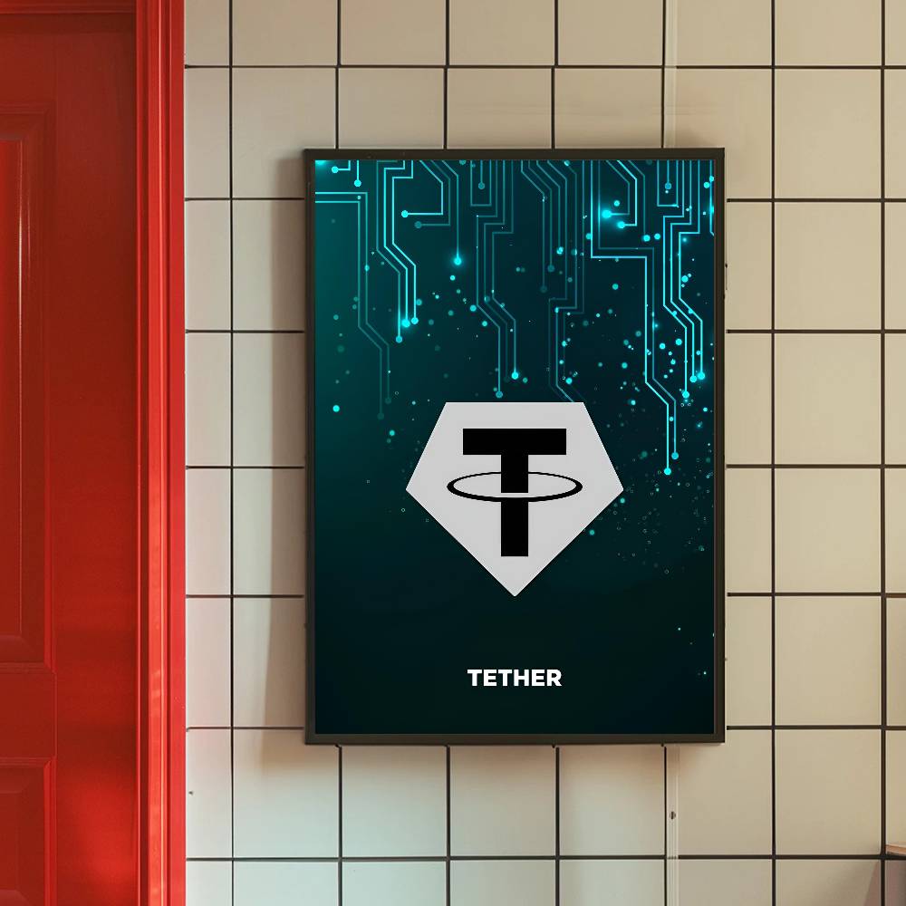Tech Circuit Crypto Symbol Pos - огляд і ціна Tech Office Wall Decor