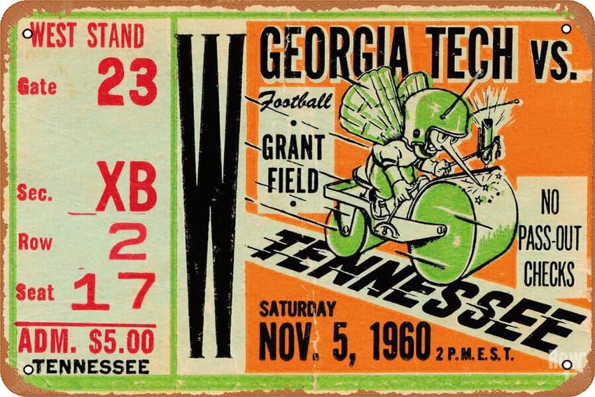 1960 GEORGIA TECH VS. TENNESSE - огляд і ціна Tech Office Wall Decor