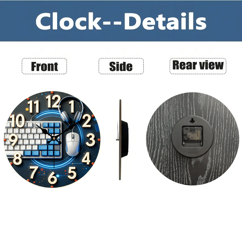 2D Flat, 1pc, Tech-Style Woode - огляд і ціна Tech Office Wall Decor