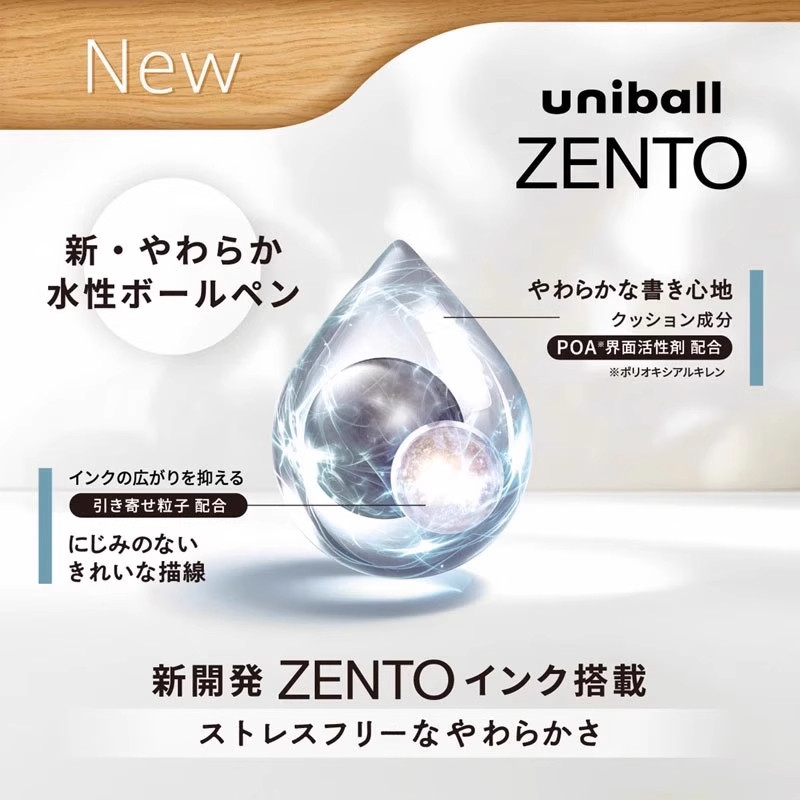 Uni-ball ZENTO Gel Pen 0.38mm/ - огляд і ціна Office Work Tech