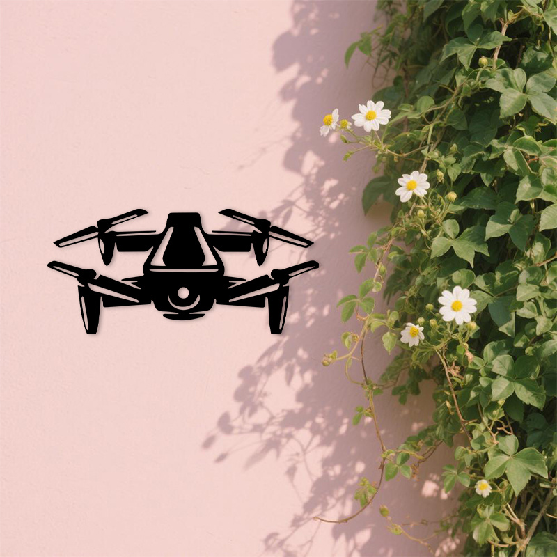 2D Flat Drone Silhouette Metal - огляд і ціна Tech Office Wall Decor