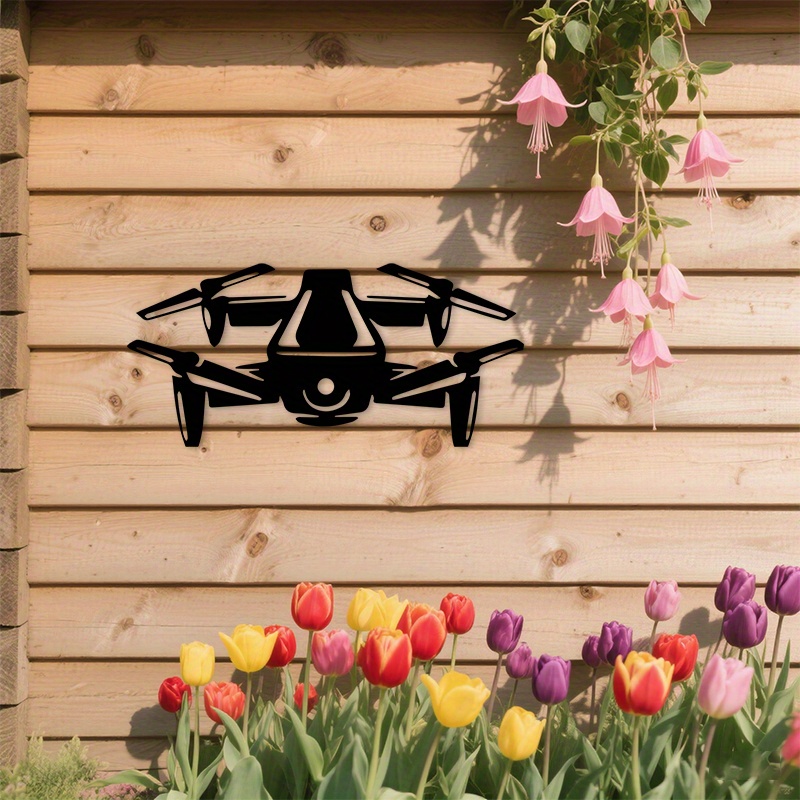 2D Flat Drone Silhouette Metal - огляд і ціна Tech Office Wall Decor