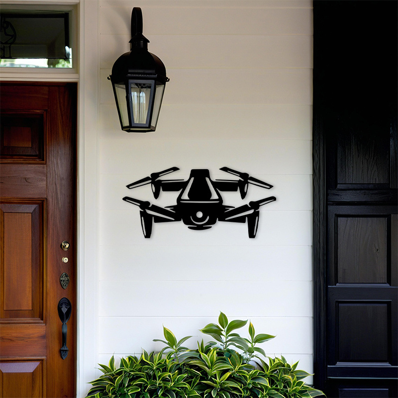 2D Flat Drone Silhouette Metal - огляд і ціна Tech Office Wall Decor