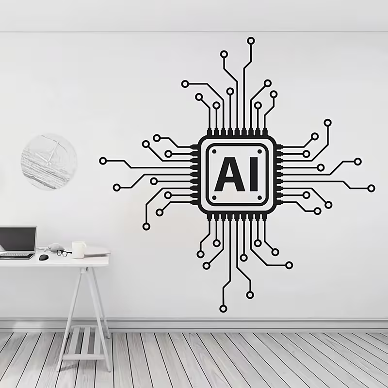 AI Technology Circuit Board Vi - огляд і ціна Tech Office Wall Decor