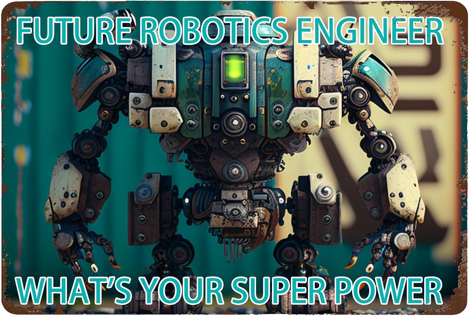 Robotics Engineer Metal Sign   - огляд і ціна Tech Office Wall Decor